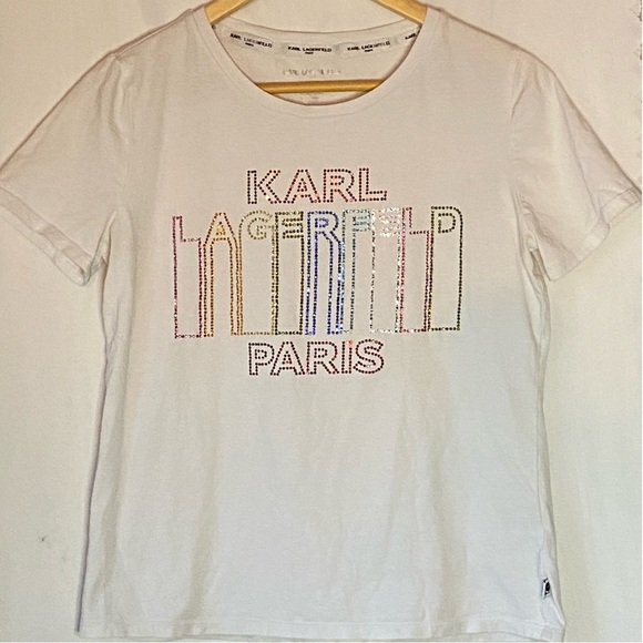 Karl Lagerfeld- Glitter Gem Tee- Size small - Picture 2 of 4